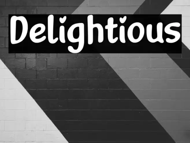 Delightious 字体 examples