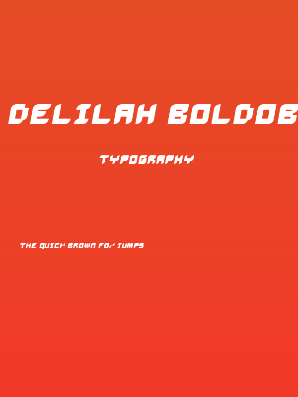 Delilah BoldOblique Poster