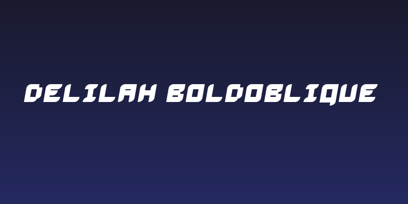 Delilah BoldOblique Social Header