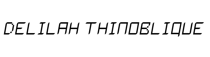 Delilah ThinOblique  नि: शुल्क फ़ॉन्ट्स डाउनलोड
