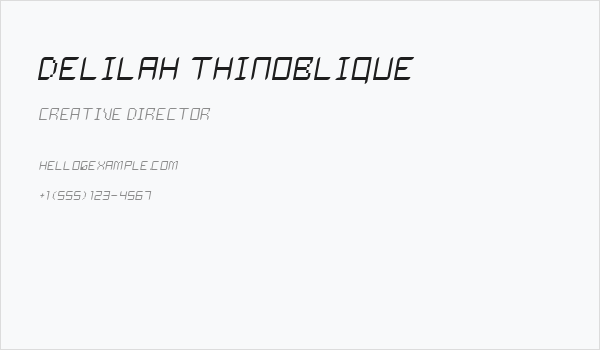 Delilah ThinOblique Business Card