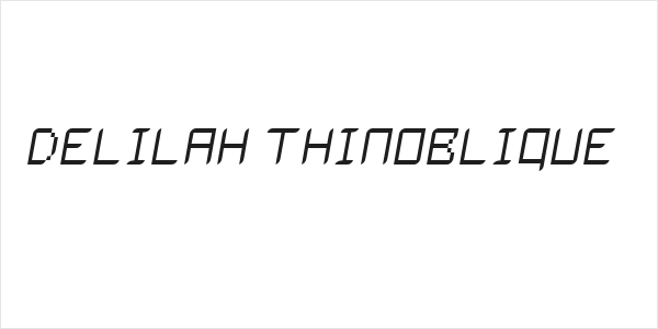 Delilah ThinOblique Logo