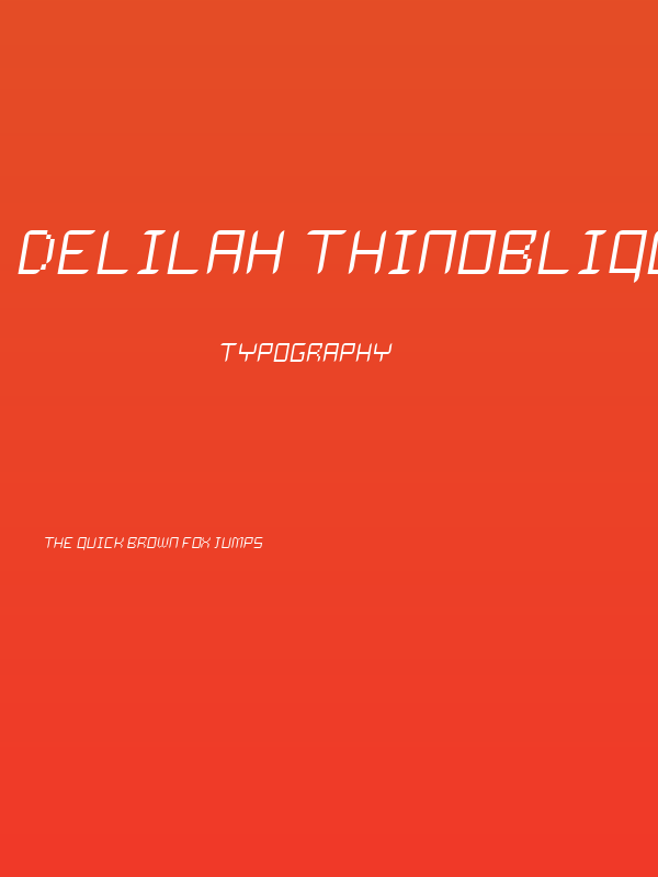 Delilah ThinOblique Poster