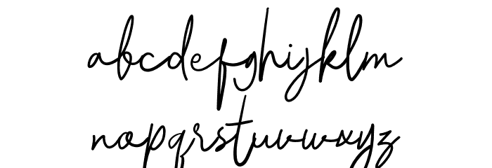 Delilah Font LOWERCASE