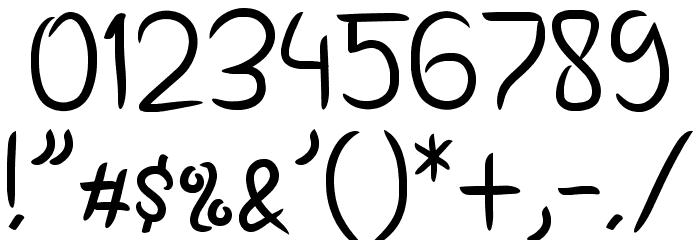 Delima Notes Font OTHER CHARS