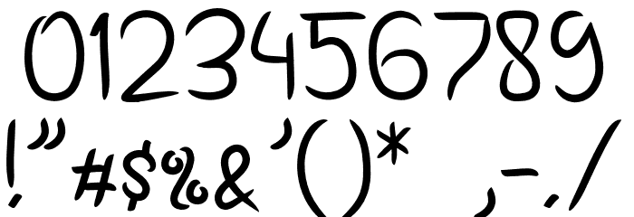 Delima Notes Font OTHER CHARS