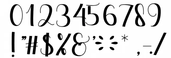 Delima Font OTHER CHARS