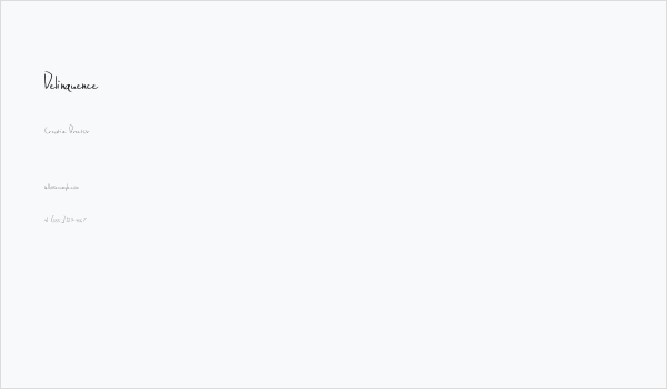 Delinquence Business Card