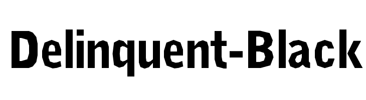 Delinquent-Black Font