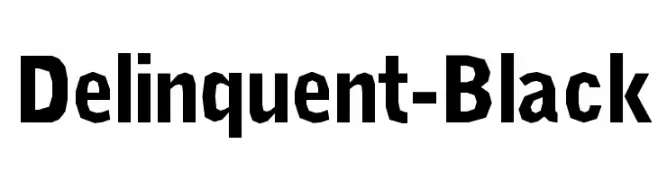 Delinquent-Black  font caratteri gratis