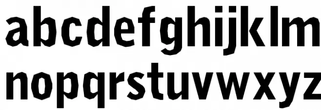Delinquent-Black Font Litere mici