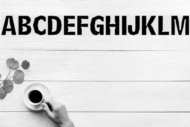 Delinquent-Caps Font examples