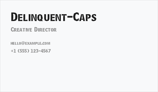 Delinquent-Caps Business Card