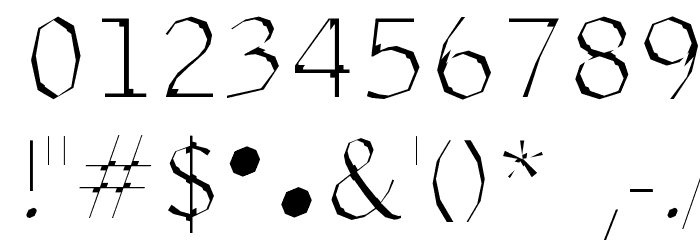 Delinquent-Extract Font OTHER CHARS