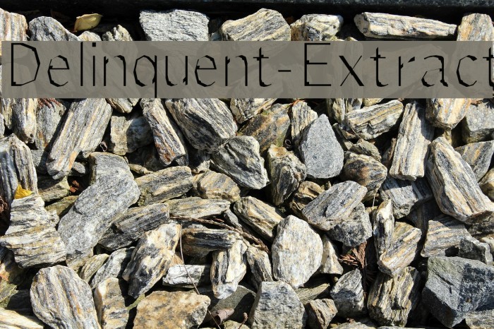 Delinquent-Extract Font examples