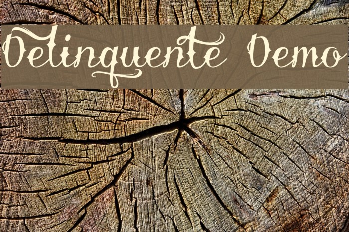 Delinquente Demo Font examples