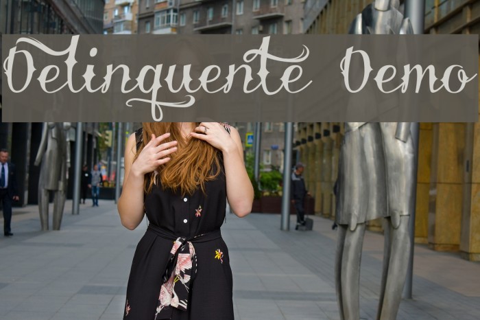 Delinquente Demo Font examples
