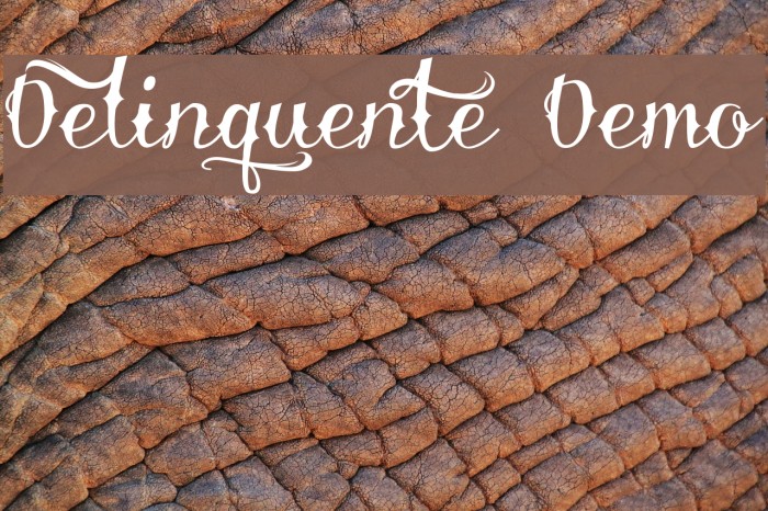 Delinquente Demo Font examples