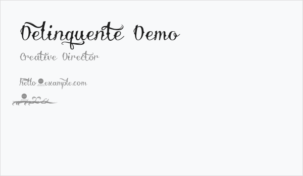 Delinquente Demo Business Card
