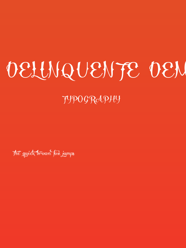 Delinquente Demo Poster