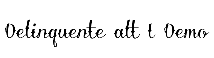 Delinquente alt I Demo Font