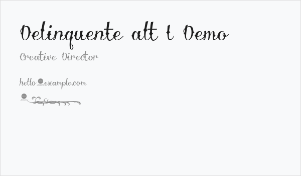 Delinquente alt I Demo Business Card