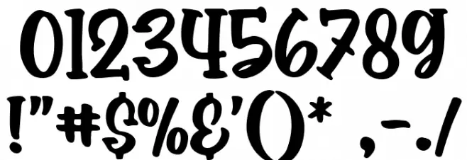Deliosa Regular Font OTHER CHARS