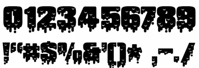 Deliquescent Free Font OTHER CHARS