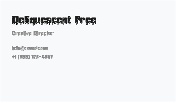 Deliquescent Free Business Card