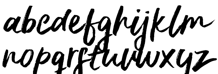 Delirium Sample Font LOWERCASE