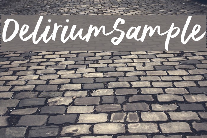 DeliriumSample Font examples