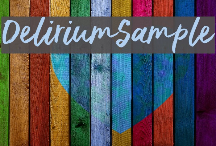 DeliriumSample Font examples