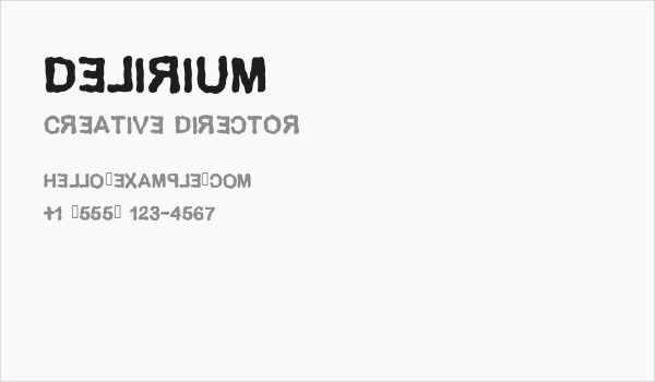Delirium Business Card