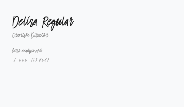 Delisa-Regular Business Card