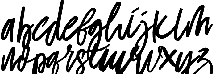 Delisa-Regular Font LOWERCASE