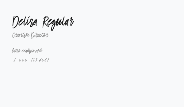 Delisa-Regular Business Card