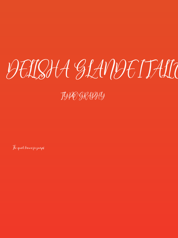 Delisha Glande Italic Poster