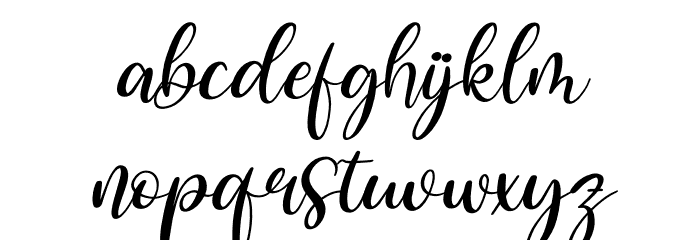 Delisha Glande Italic Font LOWERCASE