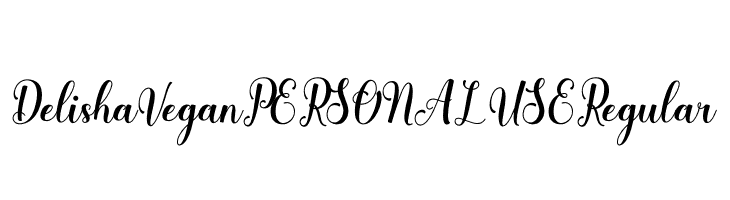 Delisha Vegan PERSONAL USE Regular  免费字体下载