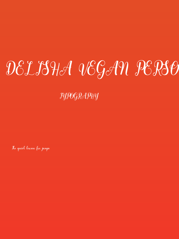 Delisha Vegan PERSONAL USE Regular Poster