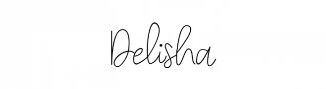 Delisha  フリーフォントのダウンロード