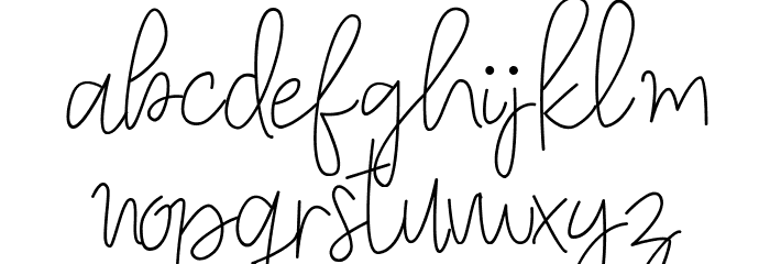 Delisha Font LOWERCASE