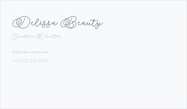 Delissa Beauty Business Card