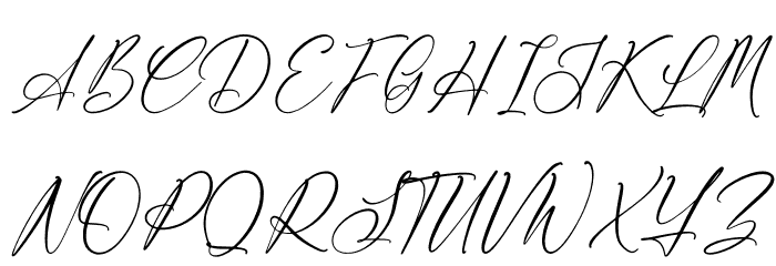 Delistaria Signature Font UPPERCASE