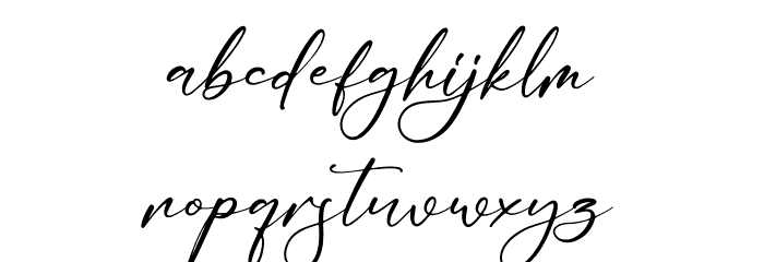Delistaria Signature Font LOWERCASE