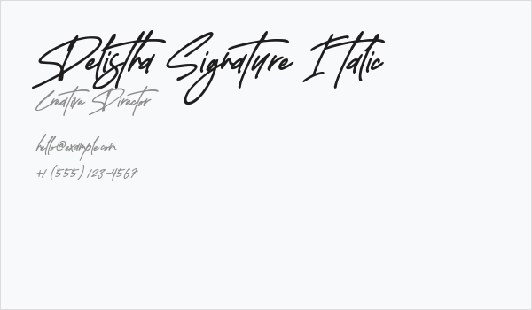 Delistha Signature Italic Business Card