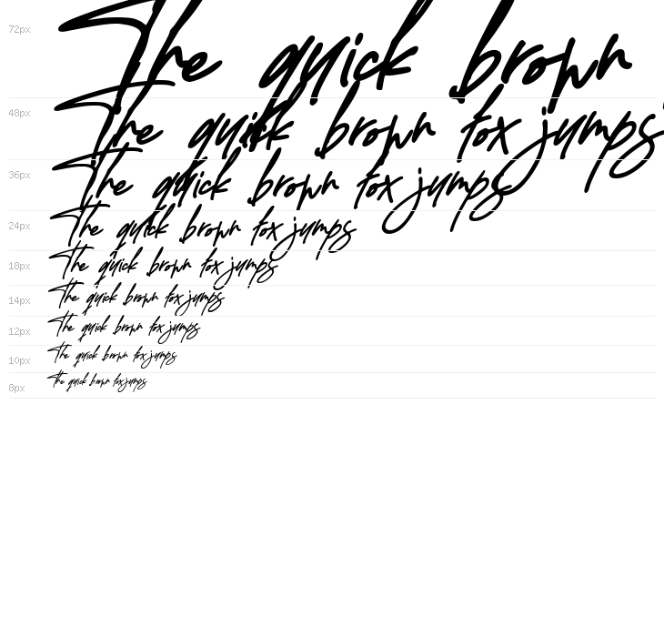 Delistha Signature Italic Waterfall