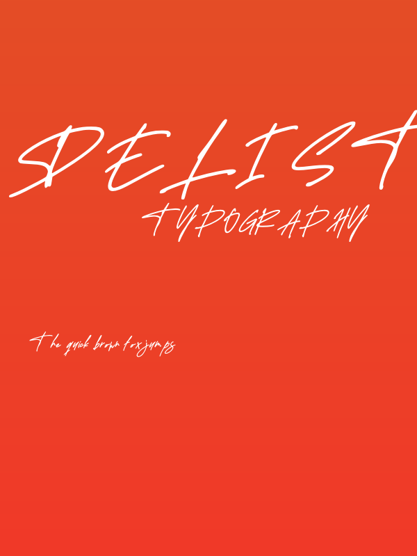 Delistha Signature Italic Poster