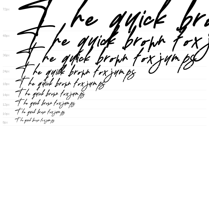 Delistha Signature Italic Waterfall