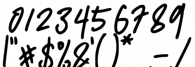 Delistha Signature Font OTHER CHARS